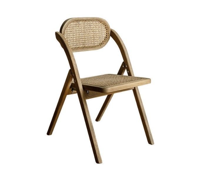 Folding Rattan Chair for Office Dining and Weddings NO Folded Solid Wood Style