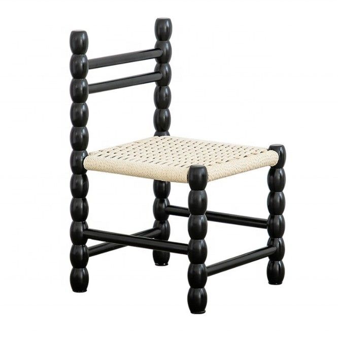 Traditional Woven Rope Seat and Solid Wood Dining Chair for Your Restaurant Business Needs