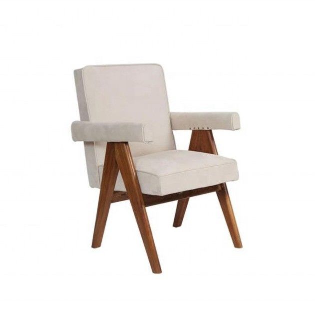 Removable Cover Livingroom Chair Fabric Coffee Shop Upholstered Armchair Wooden Frame Dining Chair Cafe Chair Sofa Chair