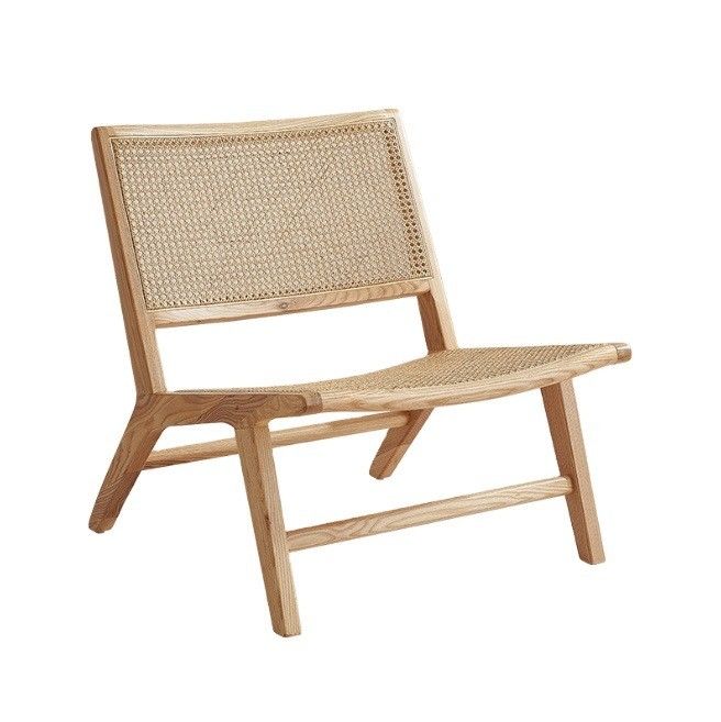 Modern Style Ash Wood Dining Chair and Rattan Lounge Chair W65*D80*H69CM for Modern Office Building Decoration
