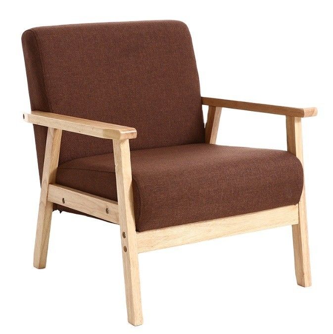 Customized Colors Solid Wood Frame Fabric Chair W64*D59*H71CM for Contemporary and Sophisticated Living Room