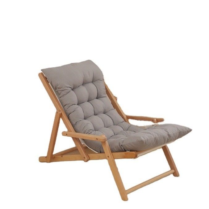 Modern Wood Fabric Folding Sofa Chair Nordic Style Living Room Furniture with Customized Color and Nitrolacquer Finish