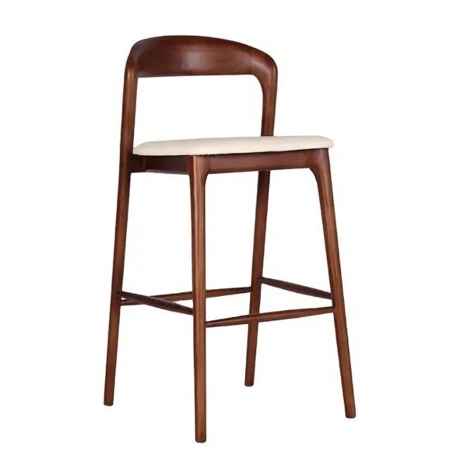 NO Folded Bar Stool for Solid Wood Dining Room Chair Wood in Restaurant Kitchen