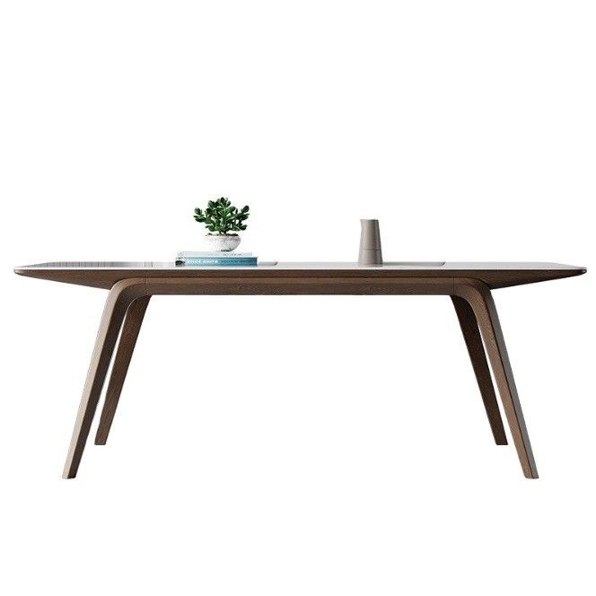 Simple Light Luxury Solid Wood Dining Table Set for Modern and Chic Interiors