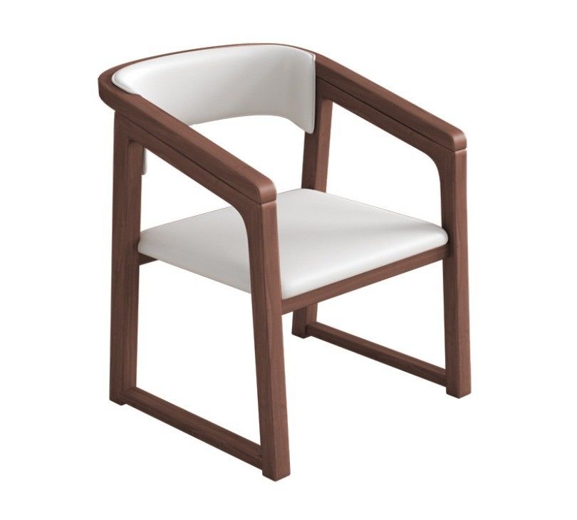 Customized Color Solid Wood PU Leather Wood Chair W56*D51*H71CM Dining Room Chair Nordic Design Modern Wooden Chair