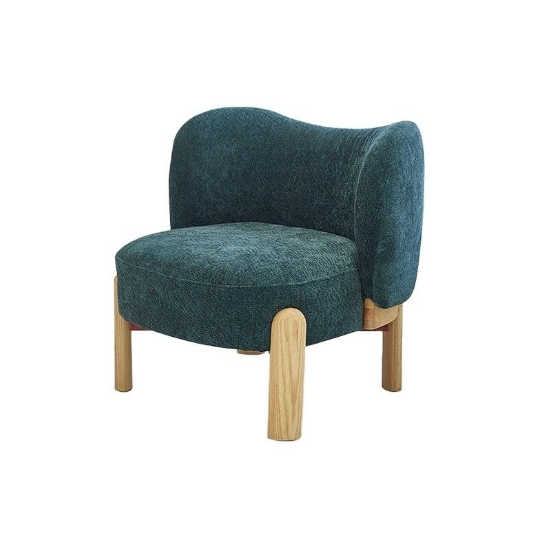Living Room Sofa Wooden Chairs Customized Color Nordic Design Modern Solid Wood Chair with Lamb Wool