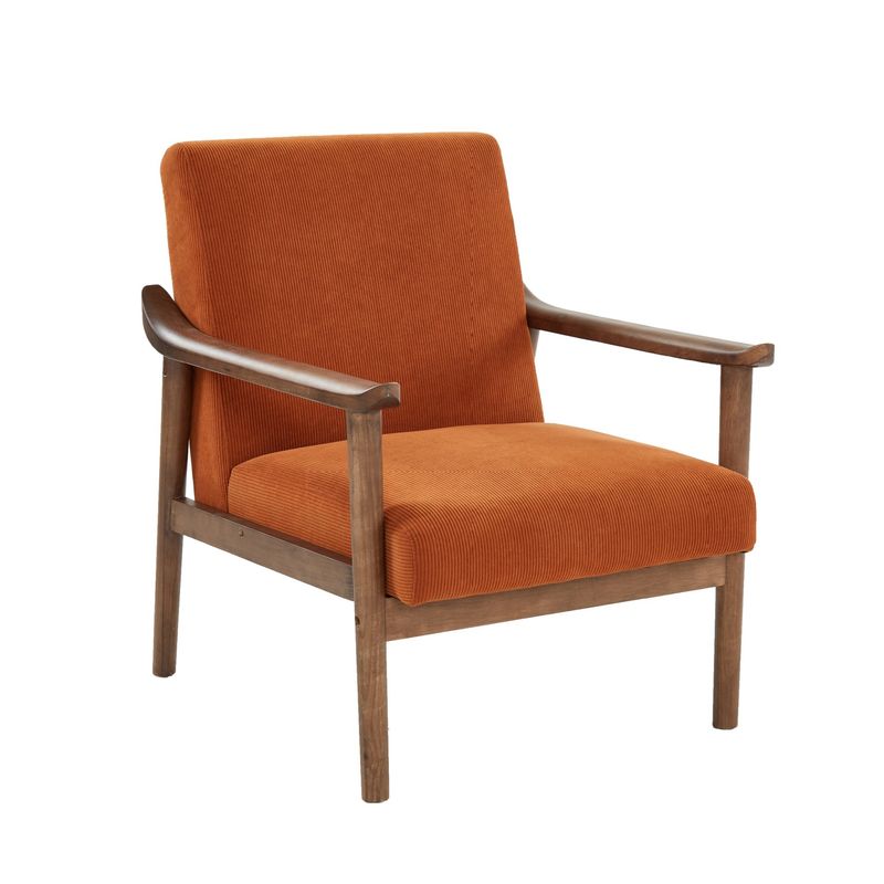 Modern Fabric Chaise Lounge Sofa Single Sofa Chair Solid Wood Sofa Chair with Mail Packing in Leisure Chair Style