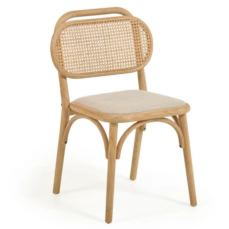 Modern Solid Wood Dining Chair in Natural Color for Restaurant Furniture
