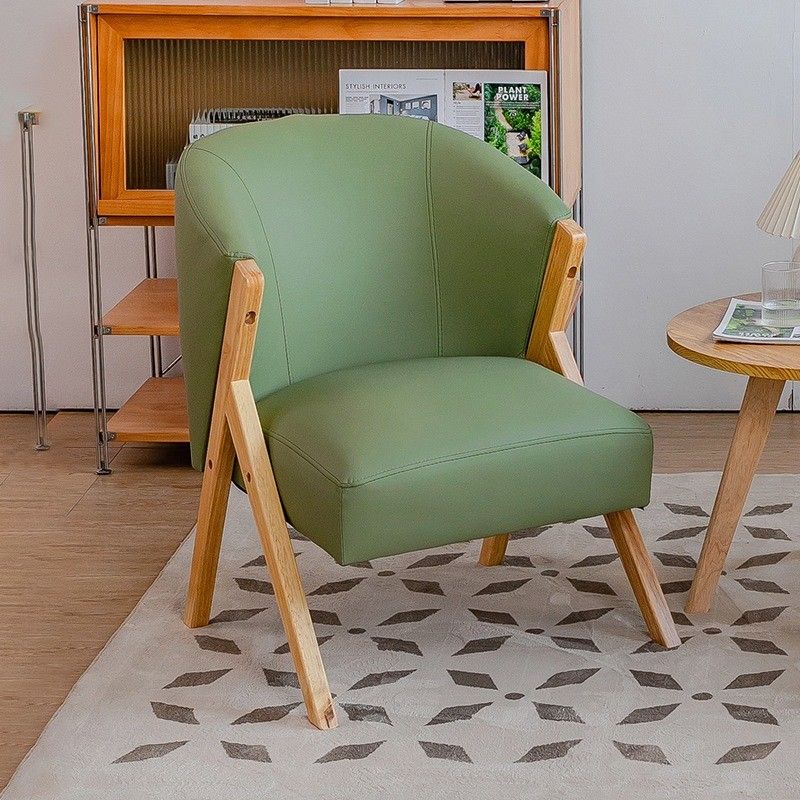 Modern Nordic Wood Chair Sturdy Ash Solid Wood Frame for Hotel Design Velvet Lamb Wool Wooden Sofa Chairs