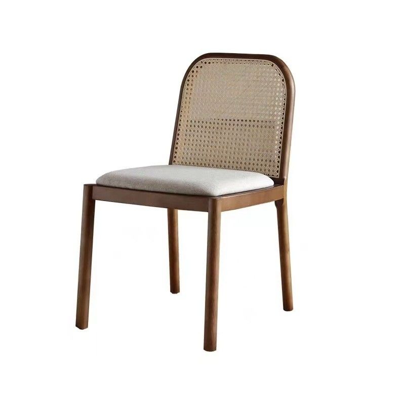 Modern Natural Rattan Solid Wood Dining Chair For Restaurant Dining Chair Dining Room Furniture Specific Dining Chair