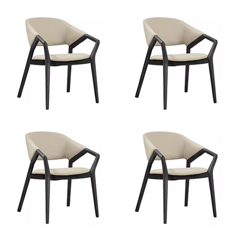 NO Folded Solid Ash Wood Dining Chair for Modern Luxury Wooden Leisure Arm Chair in Hotel Room