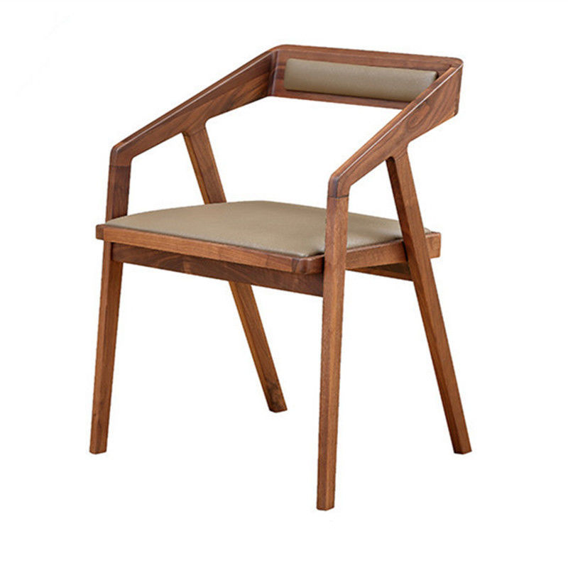 NO Folded Modern Dining Room Wood Chair Solid Wooden Chairs For Restaurant with Natural Color