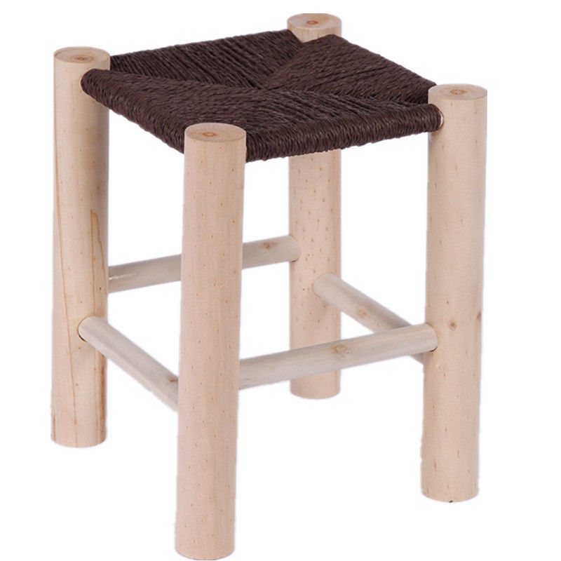 Living Room Stool Solid Wood Dining Chair NO Folded with Modern Design and Wood Seat