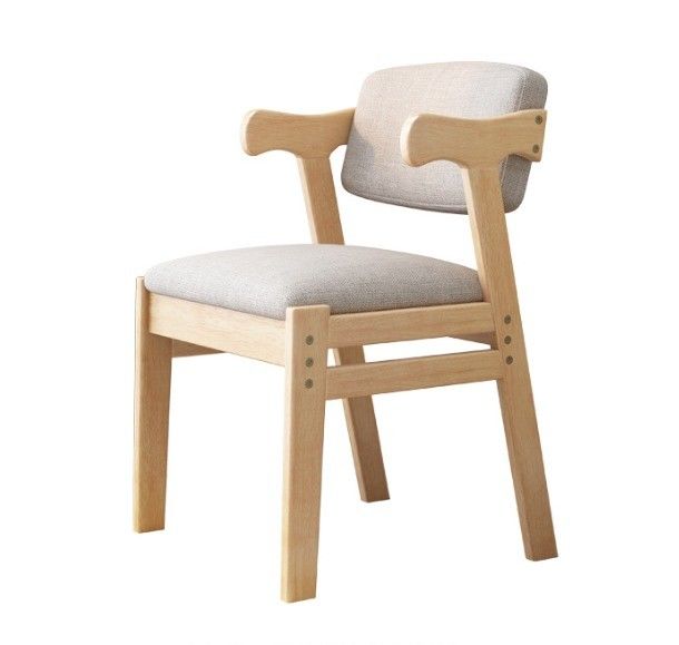 Modern Nordic Solid Wood Dining Chair with Armrest NO Folded Design Style Modern Folded NO