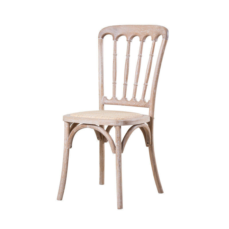 OEM Service Accepted Modern Solid Wood Rattan Chair for Restaurant in Nordic Style