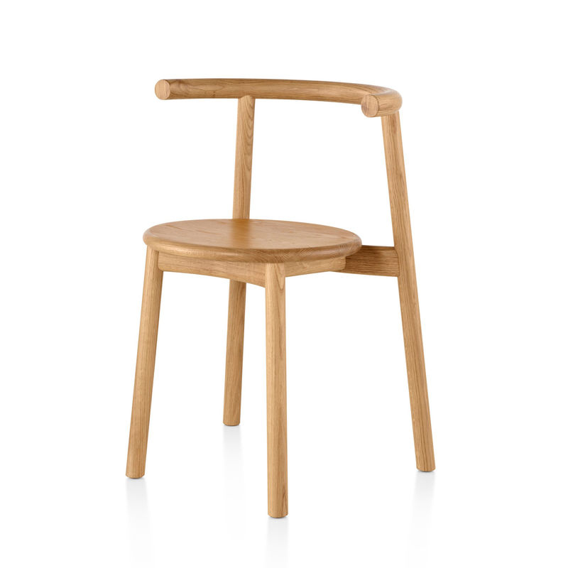Home Furniture Nordic Living Room Solid Wood Dining Chair with Backrest and Nitrolacquer Finish
