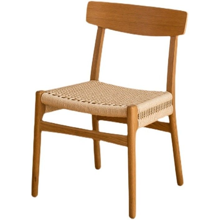 Wood Modern Woven Cord Solid Wood Dining Chair For Restaurant Hotel With And OEM Service Accepted