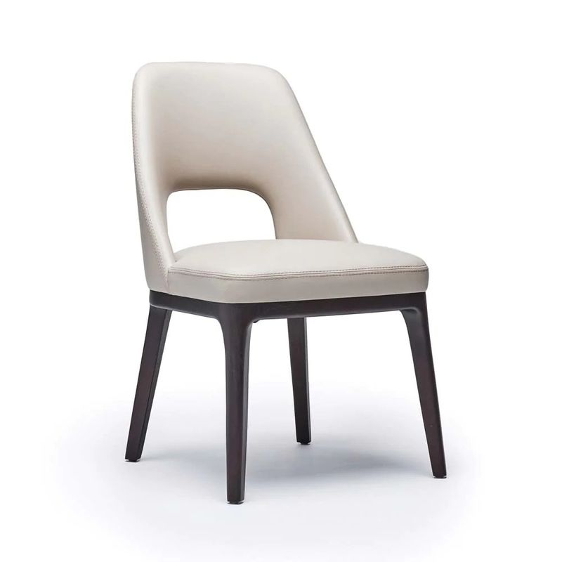 Customized Modern Design Solid Wood PU Leather Dining Room Arm Chair for Cafes and Restaurants 2023