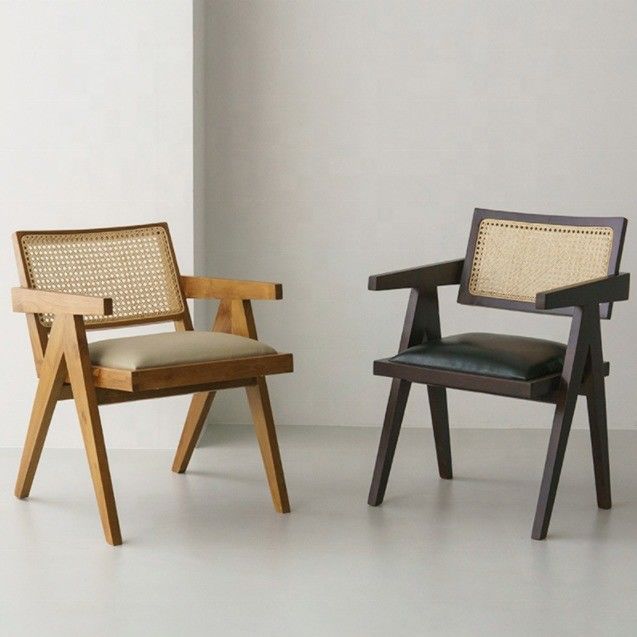 Specific Dining Chair Design Home Furniture Rattan Chair with Mail Packing and Upholstered Solid Wood