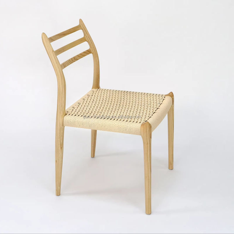 Comfortable Hand Woven Y Mail Packing Modern Style Outdoor Solid Wood Rope Chair for Dining and Living Room Furniture