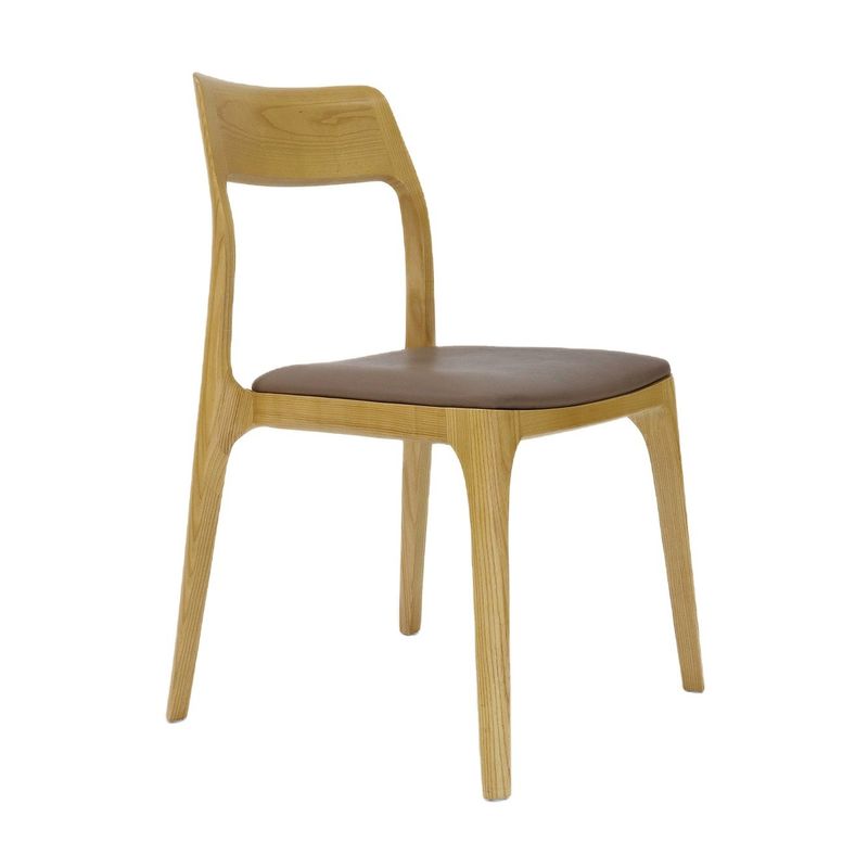 Leisure Facilities Dining Chair Vintage Wooden with Customized Fabric Upholstery and Nitrolacquer Finish