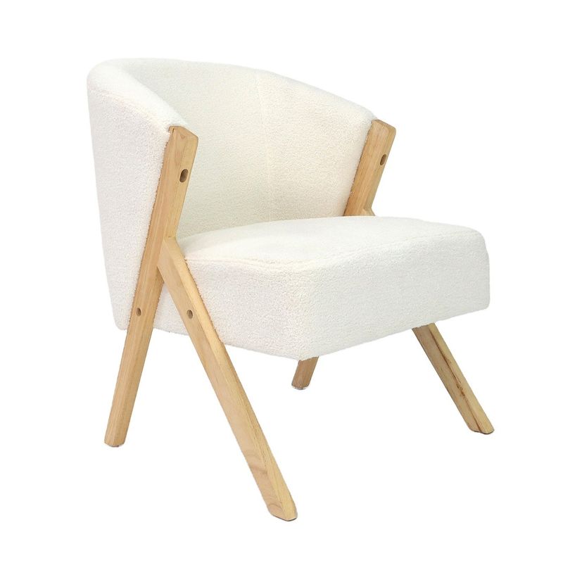 Customizable Solid Wood Leisure Chair Nordic Design for Comfortable Living Room
