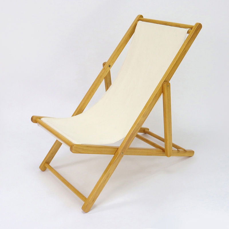 Adjustable Height Design Nordic Luxury Lounge Fabric Beach Solid Wood Leisure Sofa Chair For Living Room and Outdoor