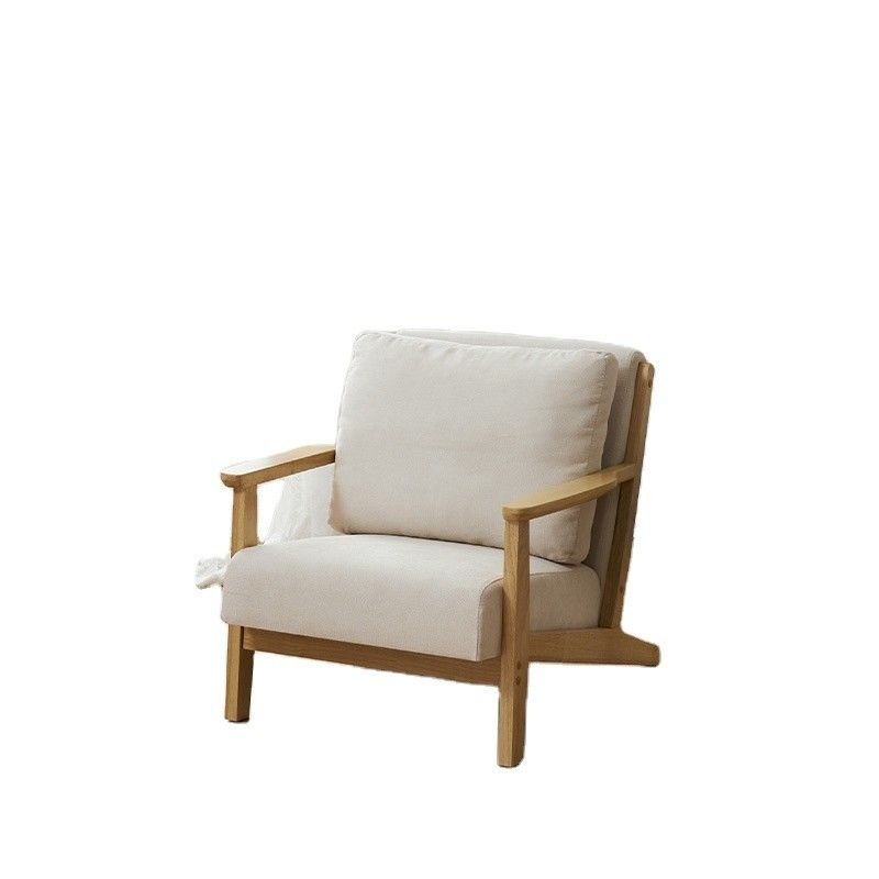 Modern Design Nordic Luxury Lounge Chair Solid Wood Leisure Sofa Chair for Living Room Furniture Mail Packing Y