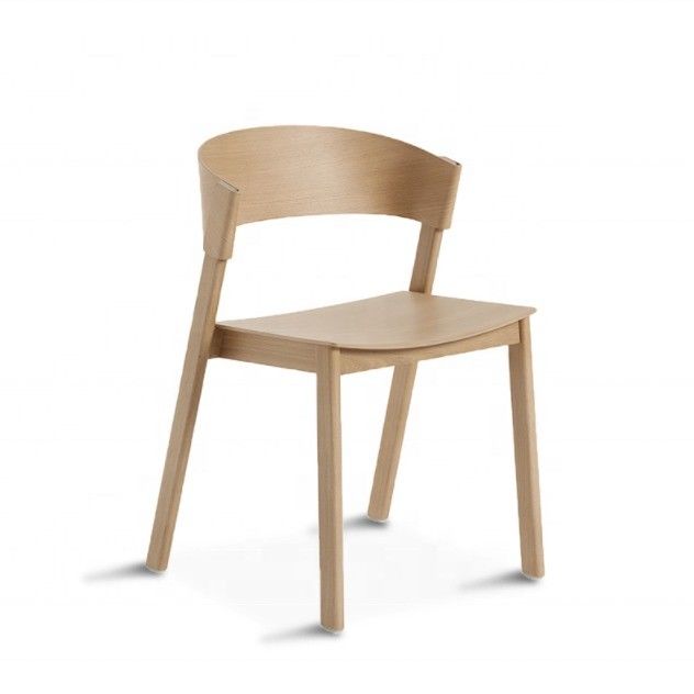 OEM Service Accepted Modern Nordic Dining Room Antique Curved Solid Wood Stackable Chair Fully Assembled with and OEM