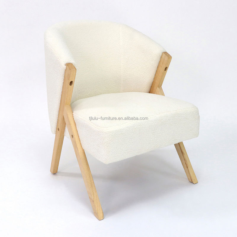 Natural Solid Wood Sofa Chair Nordic Design for Living Room Furniture Natural Color Leisure Style