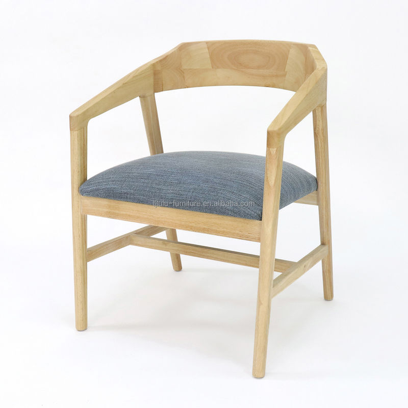 Customized Modern Wood Dining Chair for Restaurant Hotel Fabric Cover Walnut/Natural/Black